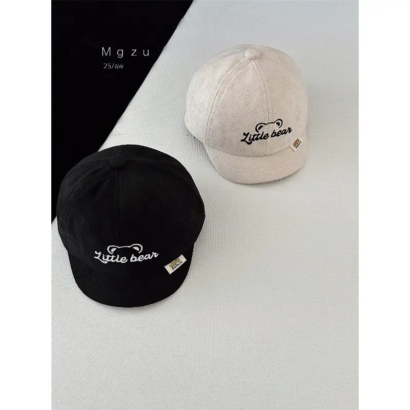 Black "Little Bear" Baseball Cap for Boys - Image 8