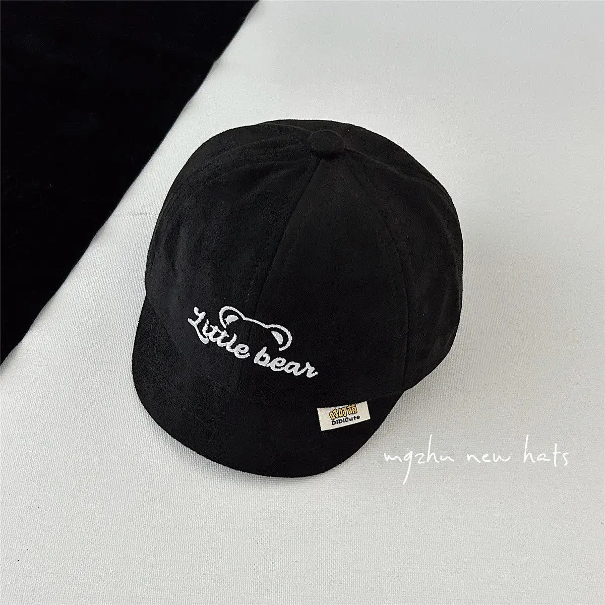 Black "Little Bear" Baseball Cap for Boys - Image 9