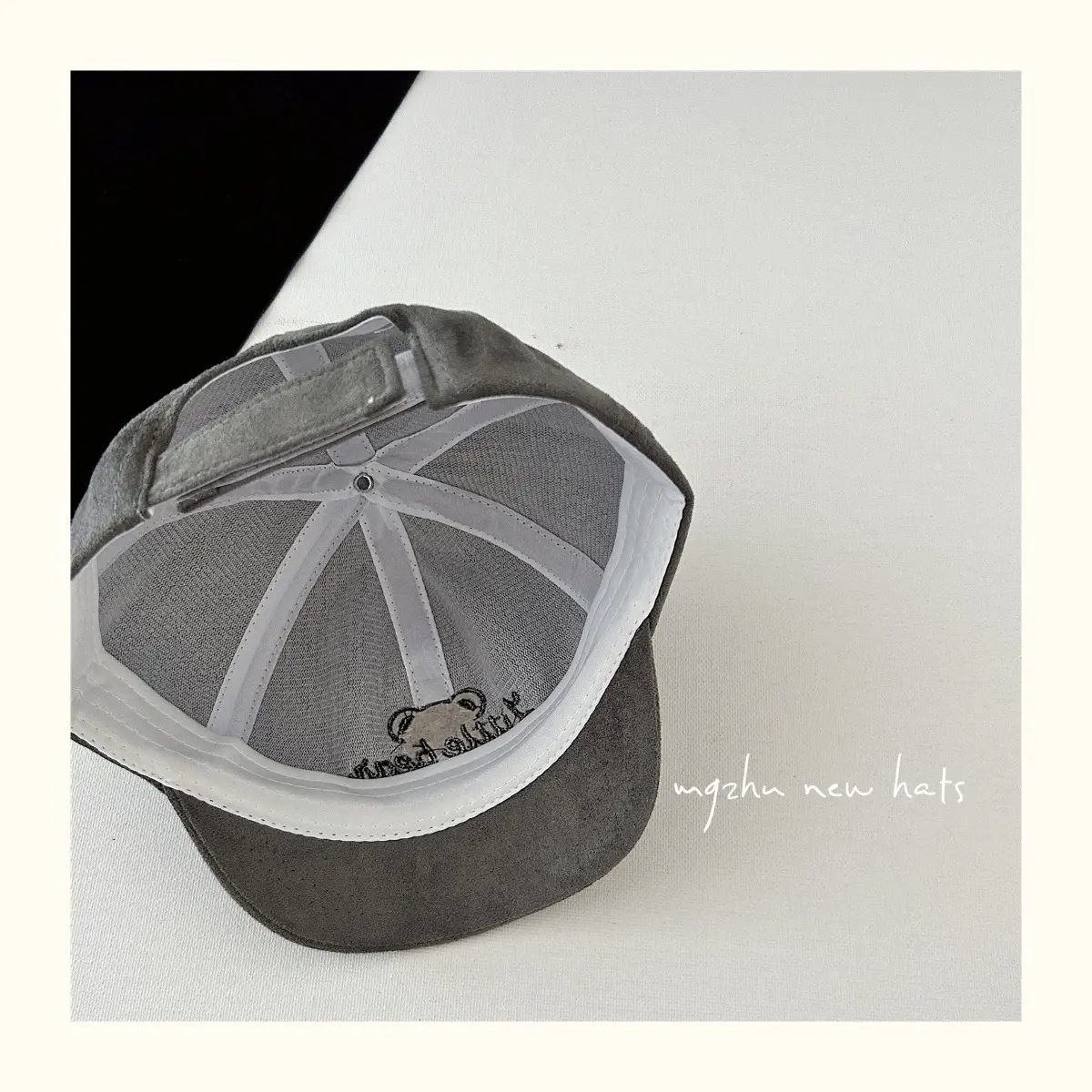 Black "Little Bear" Baseball Cap for Boys — feature 10