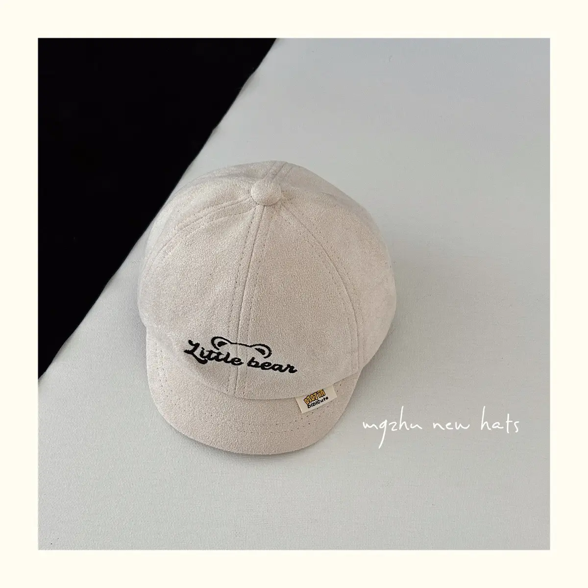 Black "Little Bear" Baseball Cap for Boys — feature 12