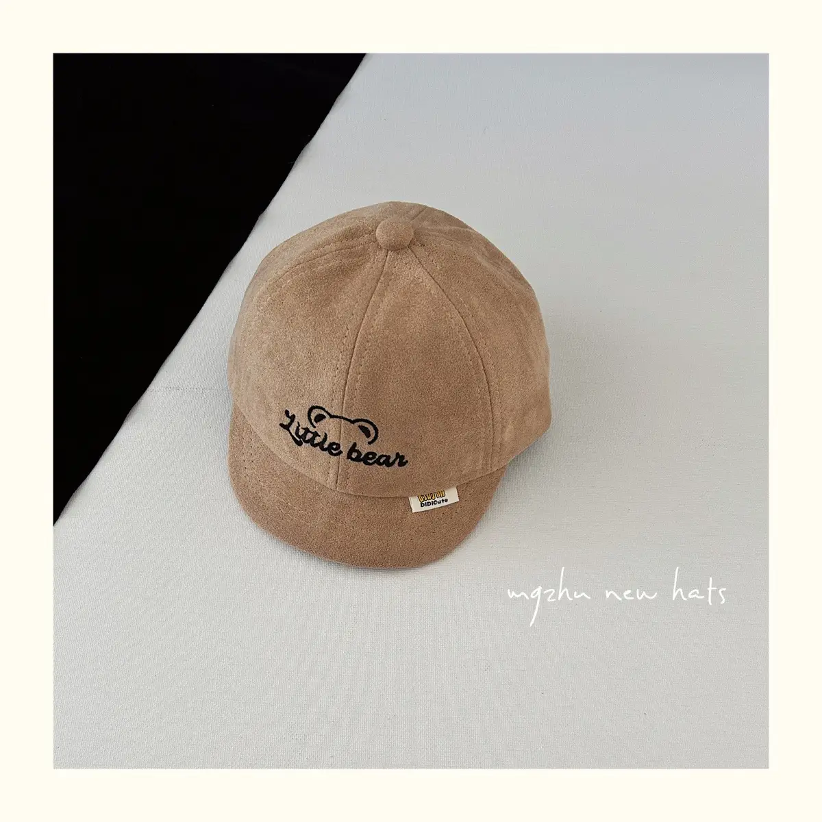 Black "Little Bear" Baseball Cap for Boys — feature 14