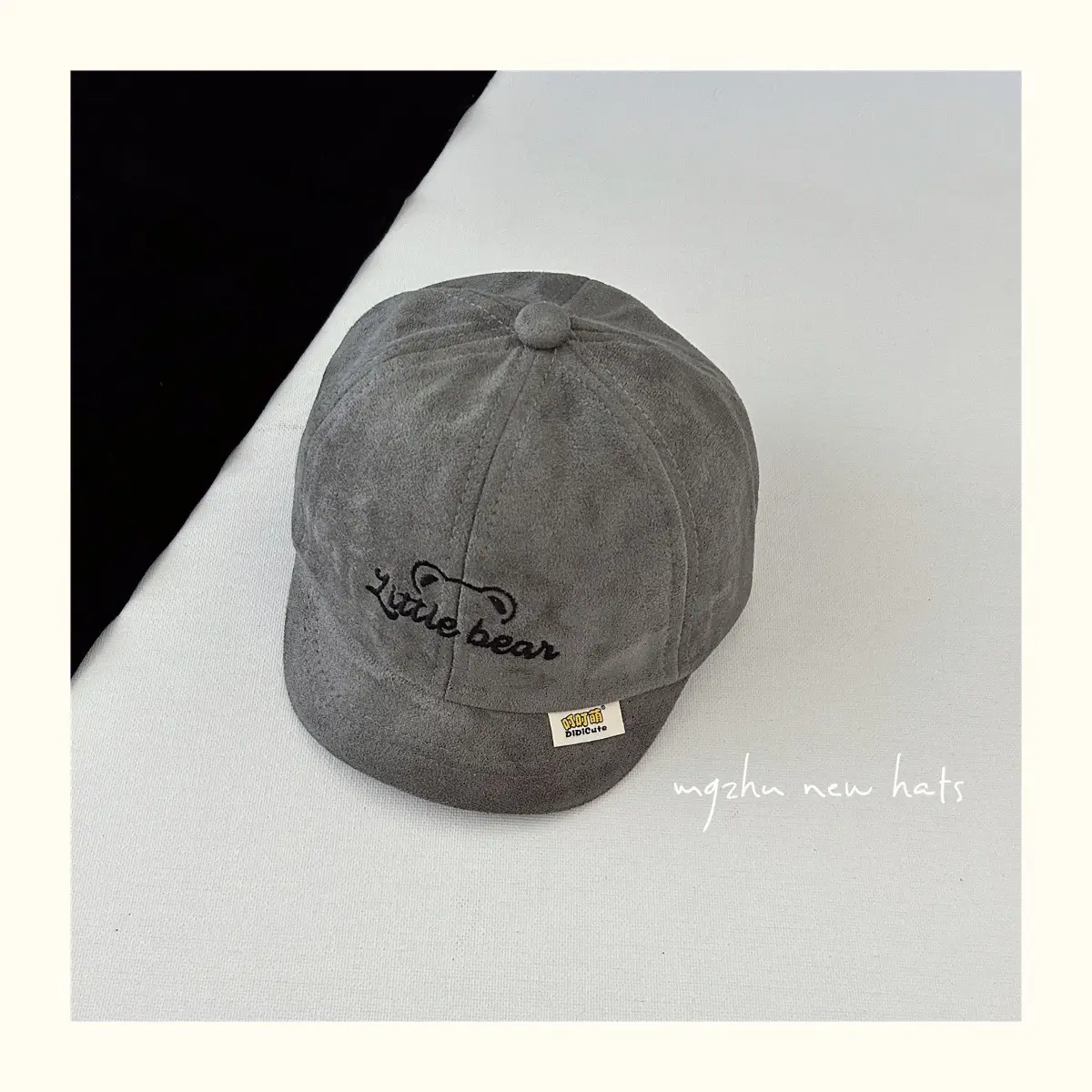 Black "Little Bear" Baseball Cap for Boys — feature 15