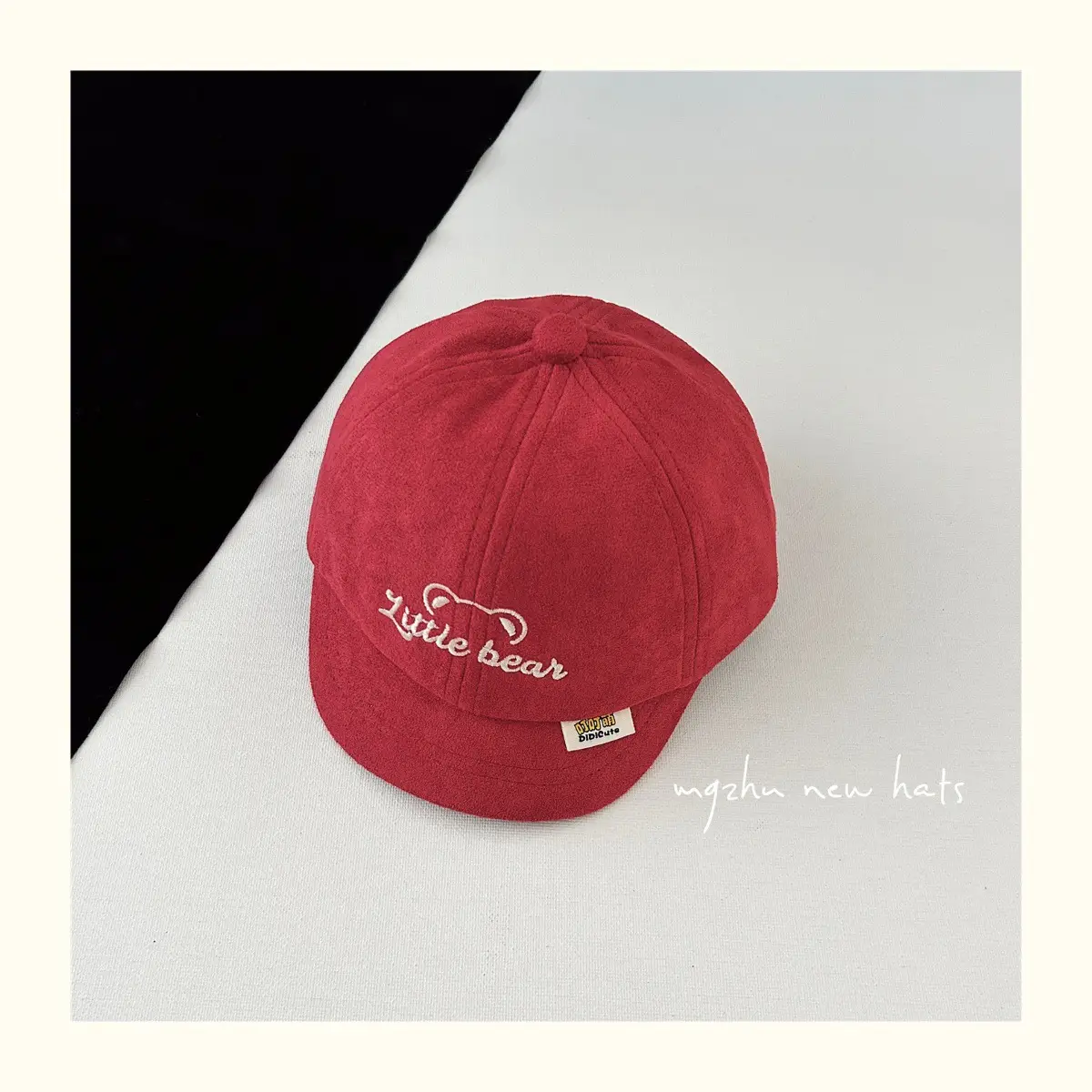 Black "Little Bear" Baseball Cap for Boys — feature 16