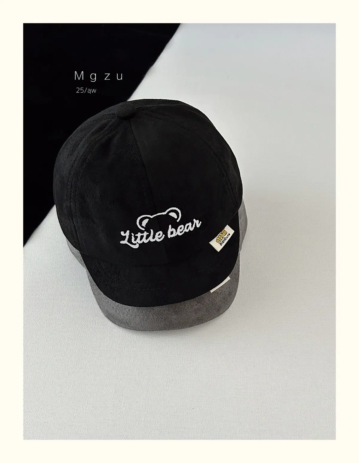 Black "Little Bear" Baseball Cap for Boys — feature 4