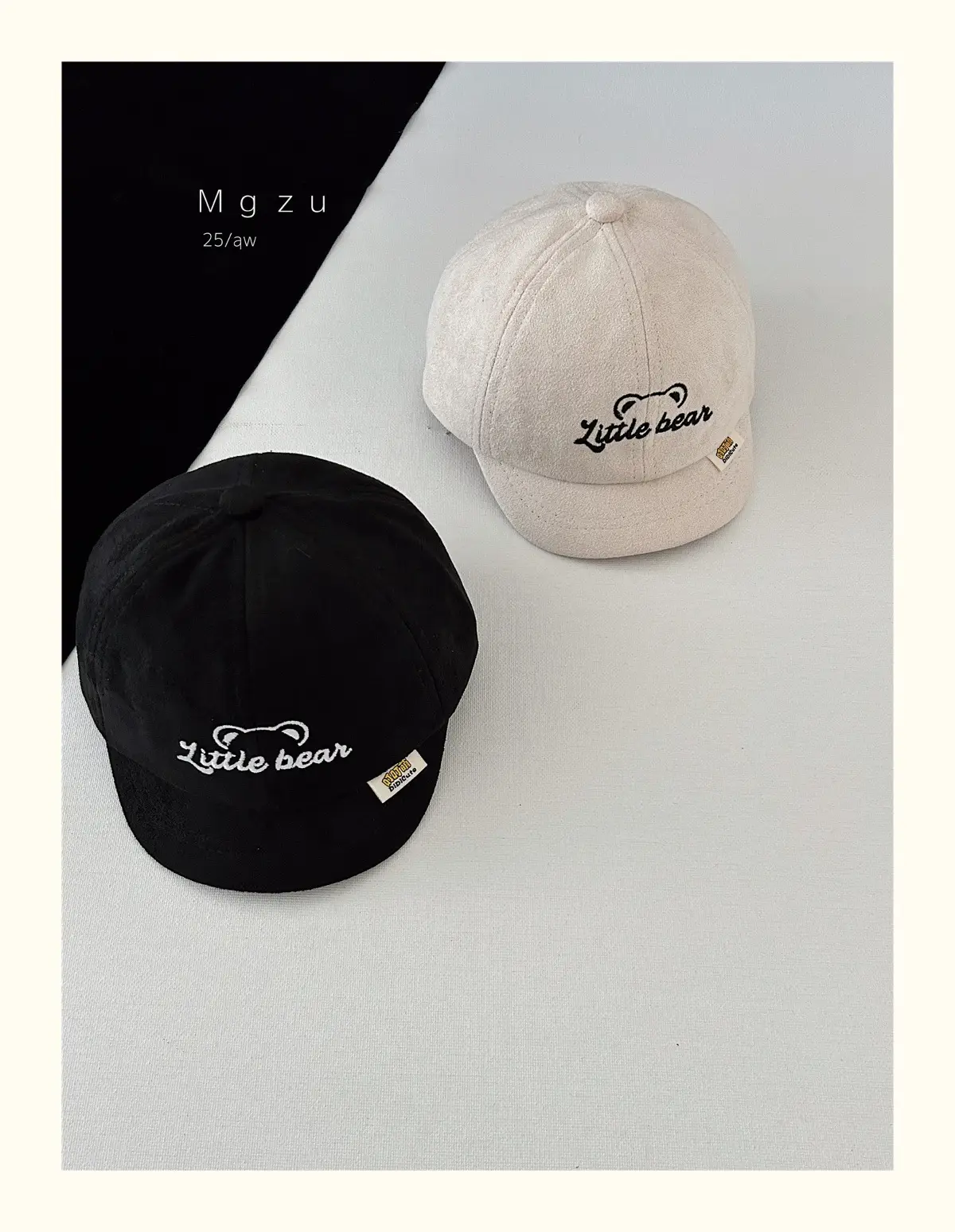 Black "Little Bear" Baseball Cap for Boys — feature 5