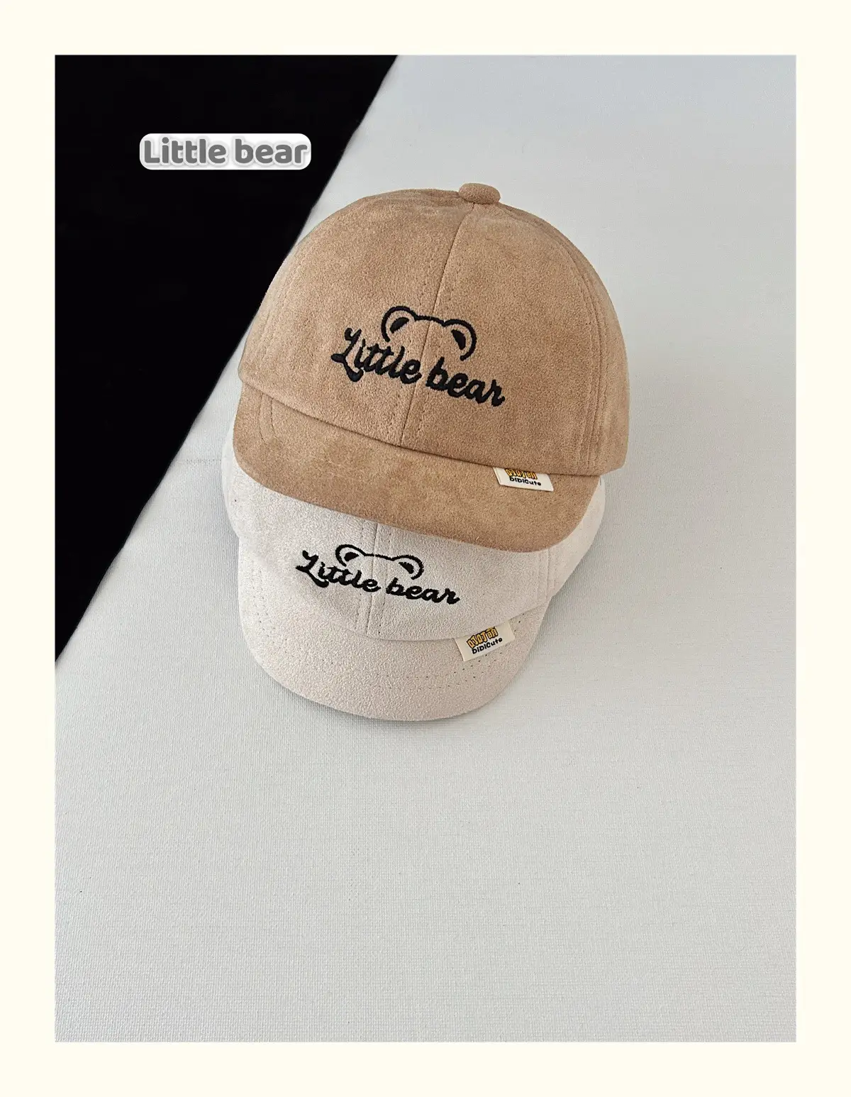 Black "Little Bear" Baseball Cap for Boys — feature 7