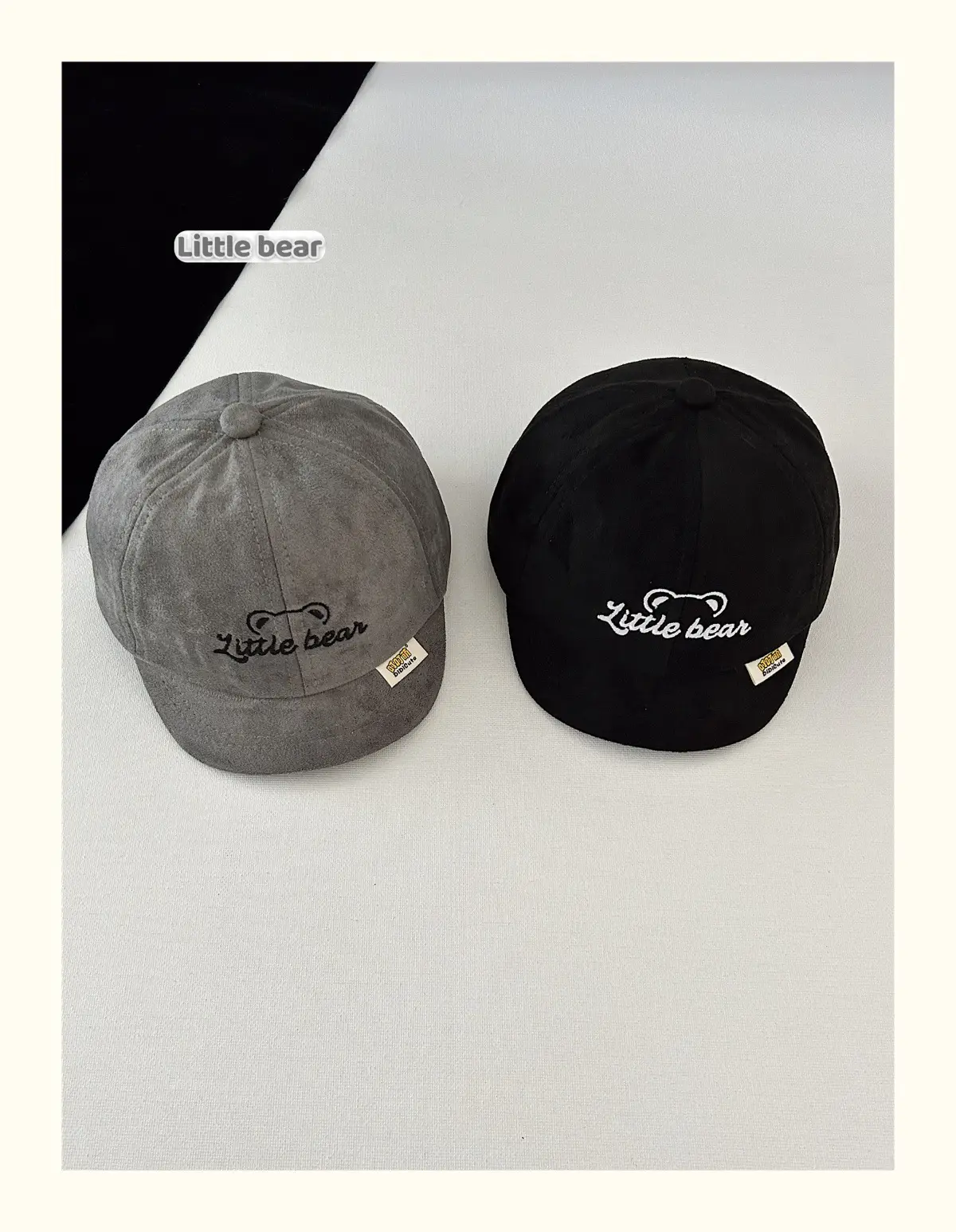 Black "Little Bear" Baseball Cap for Boys — feature 8