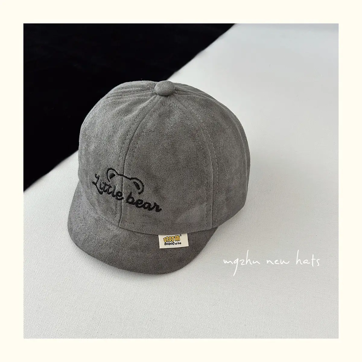 Black "Little Bear" Baseball Cap for Boys — feature 9