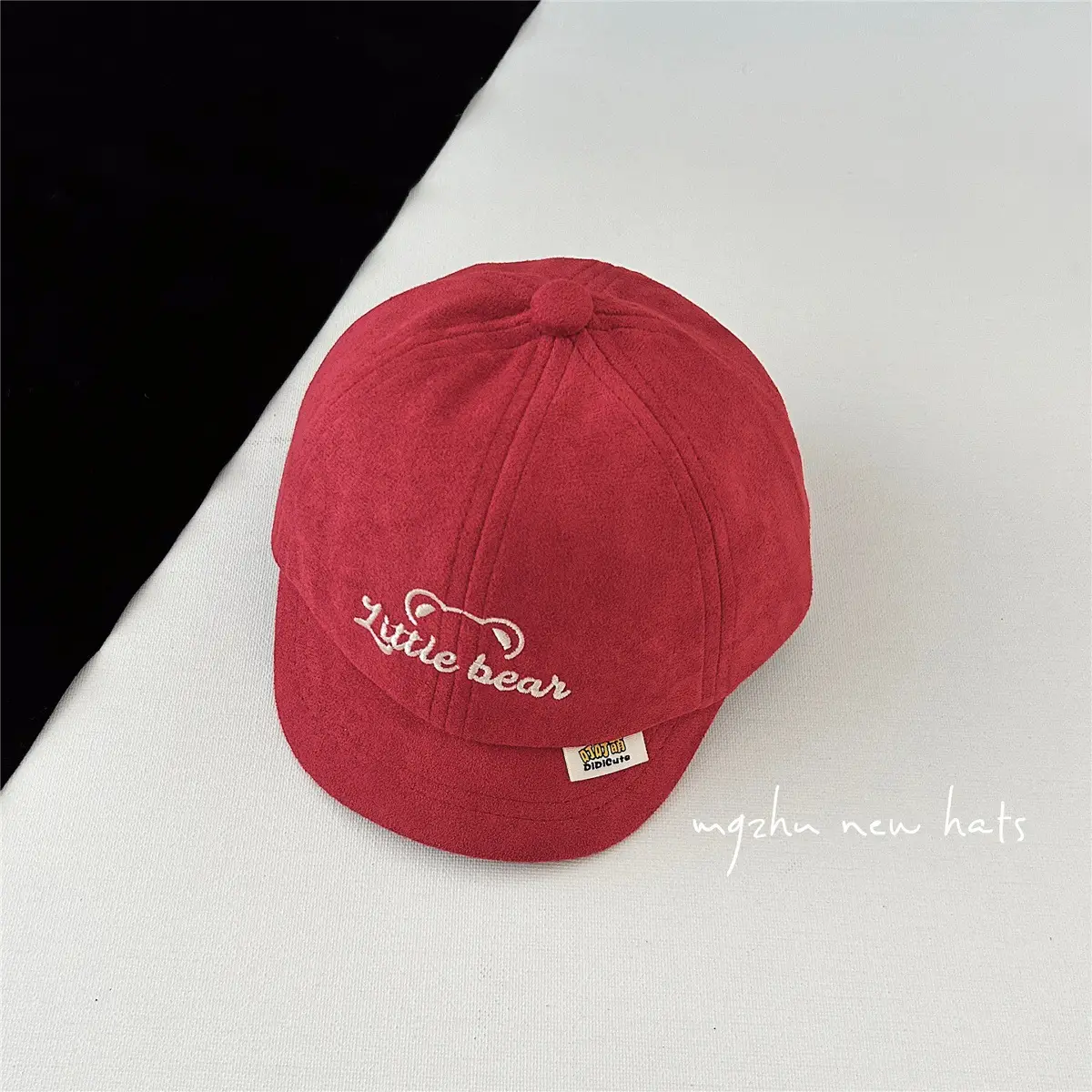 Black "Little Bear" Baseball Cap for Boys - Image 2