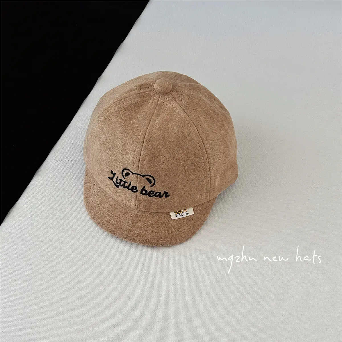 Black "Little Bear" Baseball Cap for Boys - Image 4
