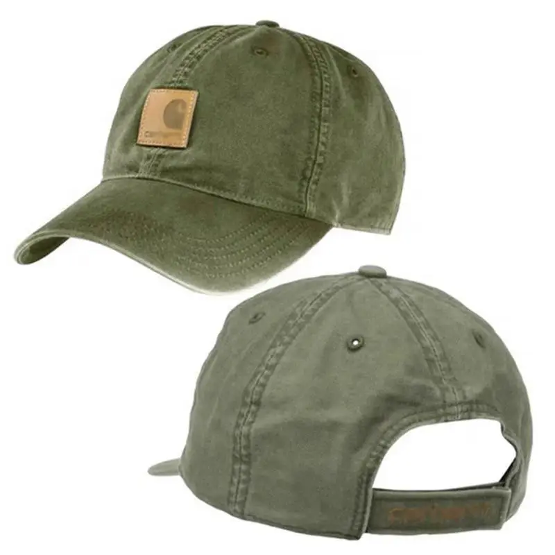 Men's Black Carhartt Washed Baseball Cap - Image 9
