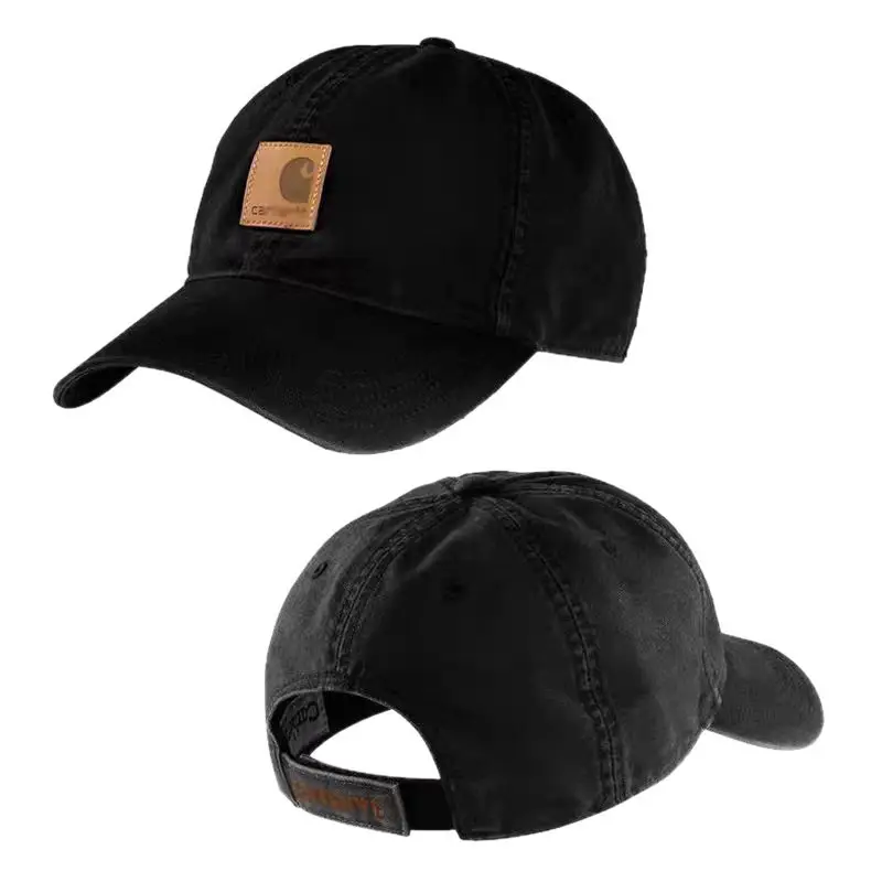 Men's Black Carhartt Washed Baseball Cap - Image 11