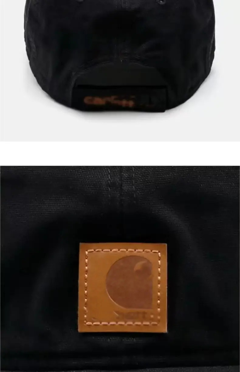 Men's Black Carhartt Washed Baseball Cap — feature 10