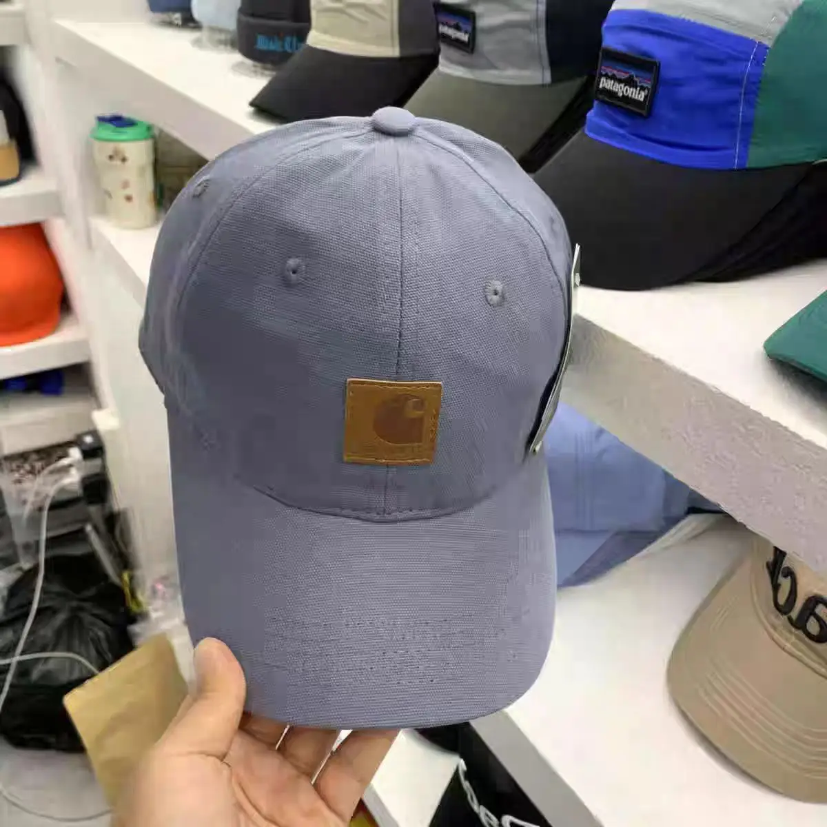 Men's Black Carhartt Washed Baseball Cap - Image 5