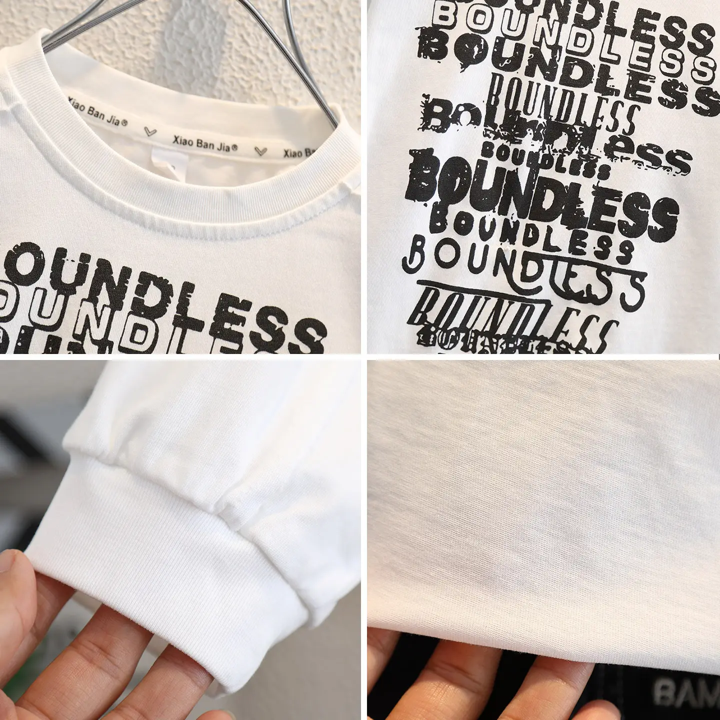 Boys Long Sleeve T-Shirt White Korean Style 2025 - Image 3