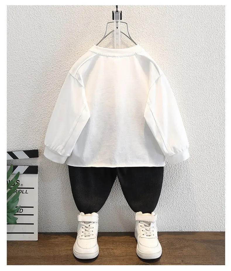 Boys Long Sleeve T-Shirt White Korean Style 2025 — feature 6