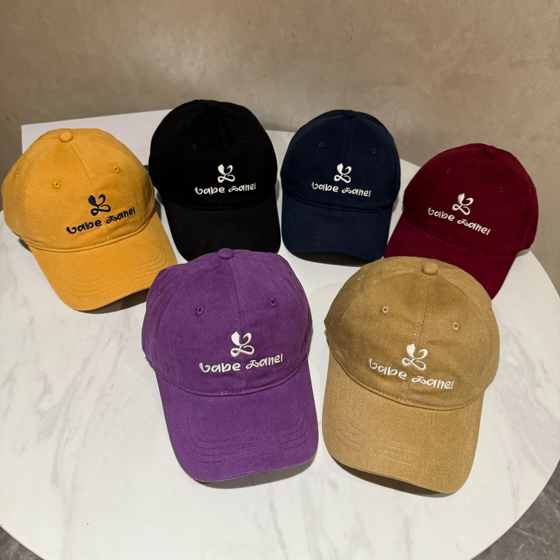Women Sun Hat with Logo Beige Baseball Cap — feature 1