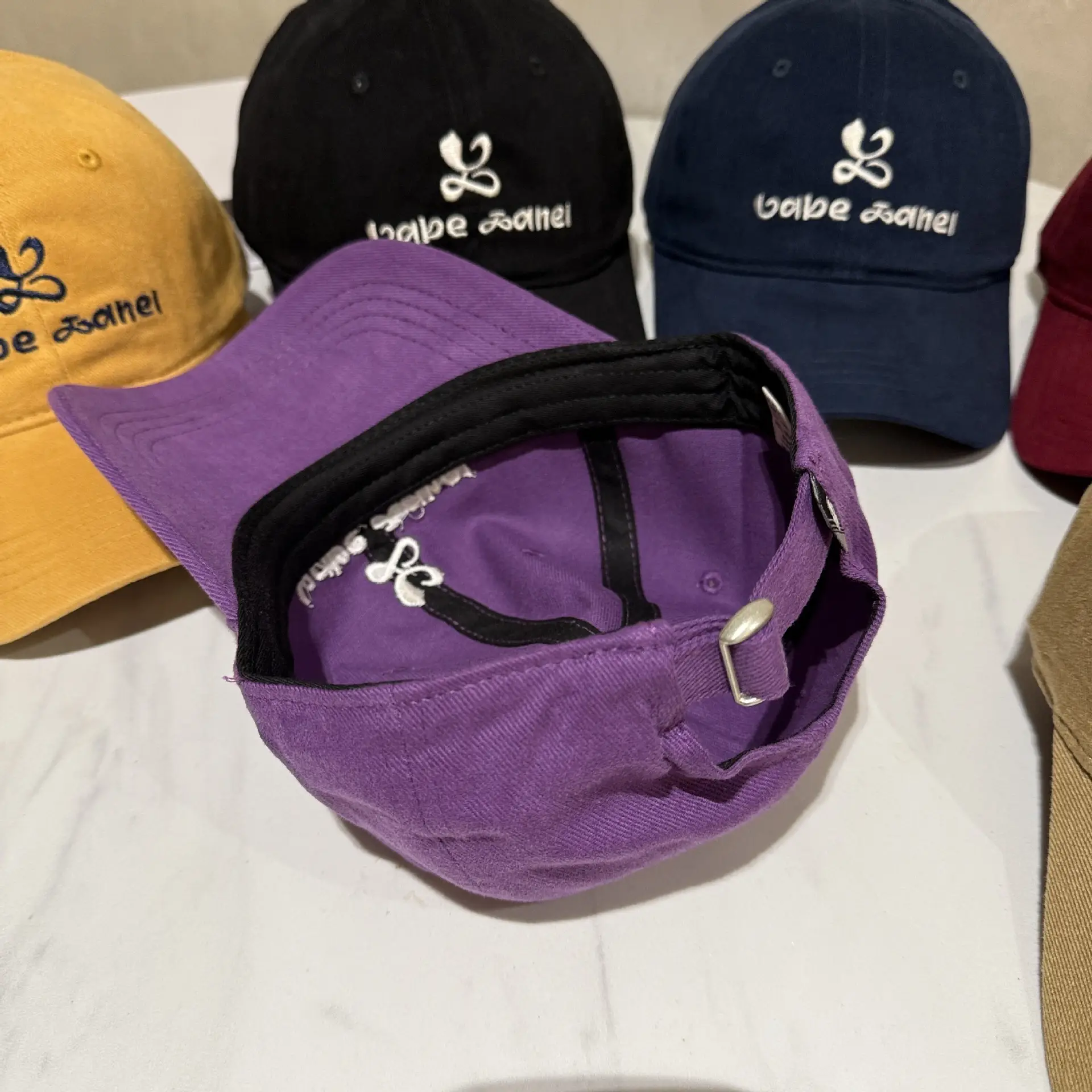 Women Sun Hat with Logo Beige Baseball Cap — feature 3