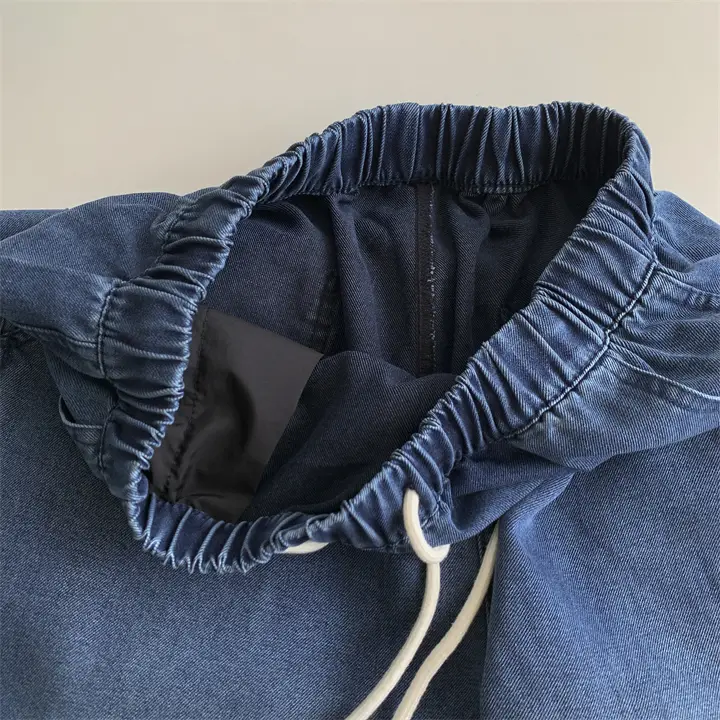 Dark Blue Tencel Wide Leg Pants Large — feature 13