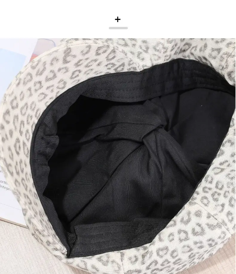 Leopard Print Octagonal Cloud Hat for Women — feature 12