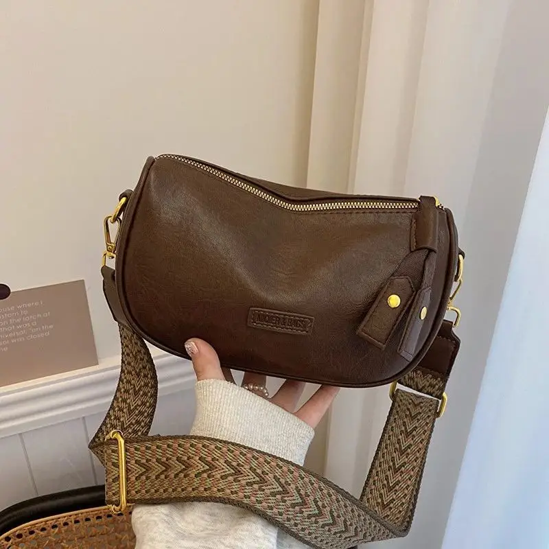 Brown Leather Shoulder Bag for Women - Image 5