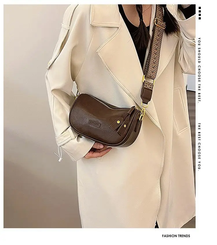Brown Leather Shoulder Bag for Women — feature 3