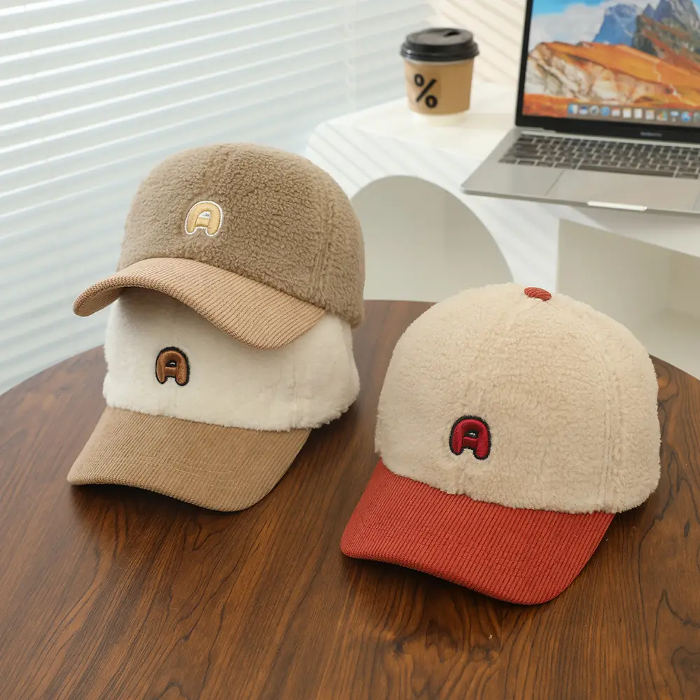 Women Korean Style Beige Red Cap Winter Cap - Image 7