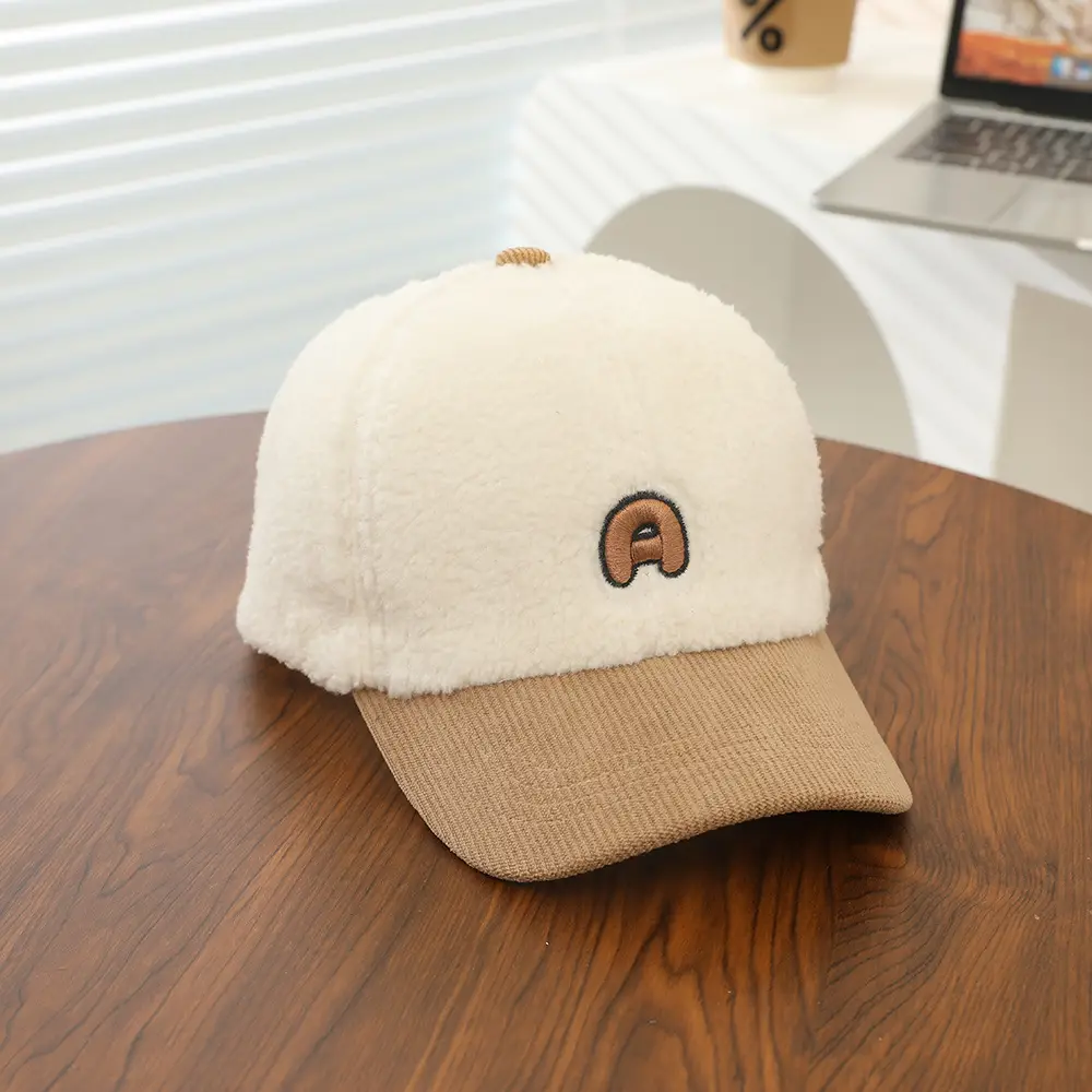 Women Korean Style Beige Red Cap Winter Cap - Image 8
