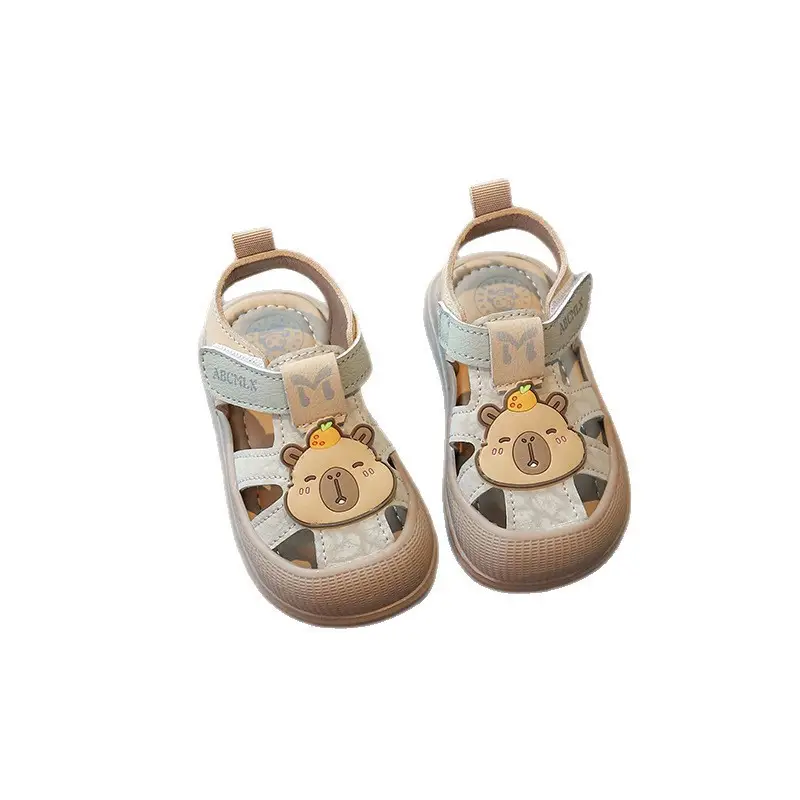 Boys' Closed-Toe Toddler Shoes 2025 Summer Sandals with Soft Non-Slip Bear Design, Korean-Style Baby Toddler Shoes for Girls - Image 7