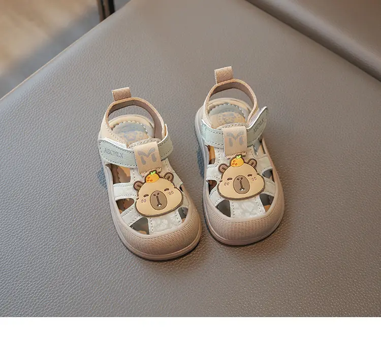 Boys' Closed-Toe Toddler Shoes 2025 Summer Sandals with Soft Non-Slip Bear Design, Korean-Style Baby Toddler Shoes for Girls — feature 9