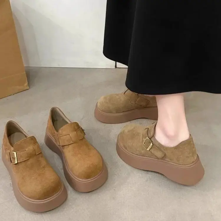 Women Thick Slip-On Birkenstock Shoes Brown 2025 - Image 6