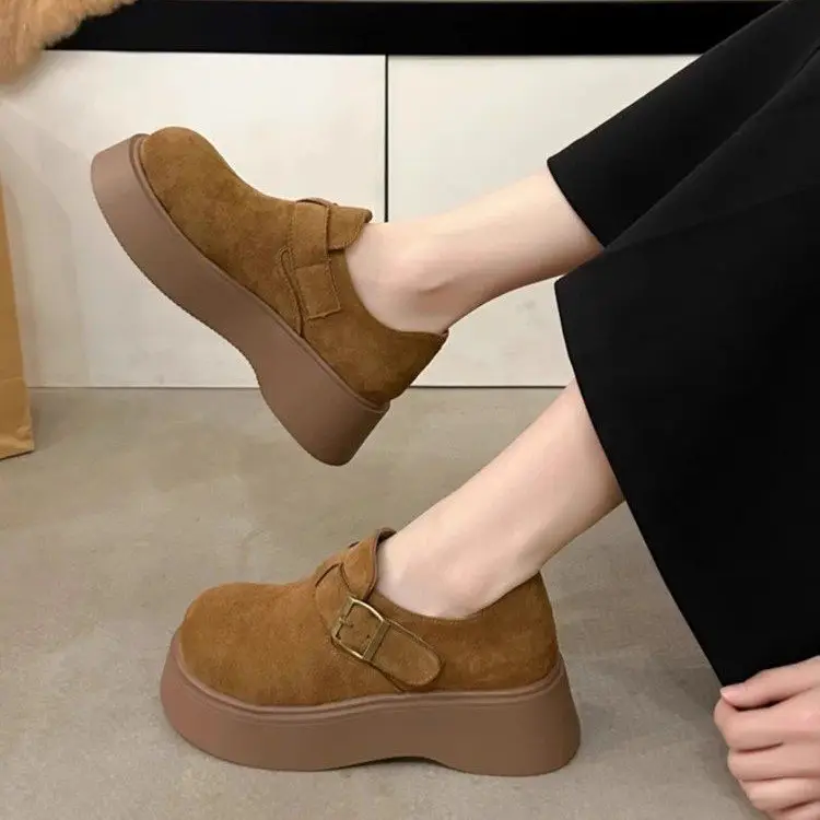 Women Thick Slip-On Birkenstock Shoes Brown 2025 — feature 1