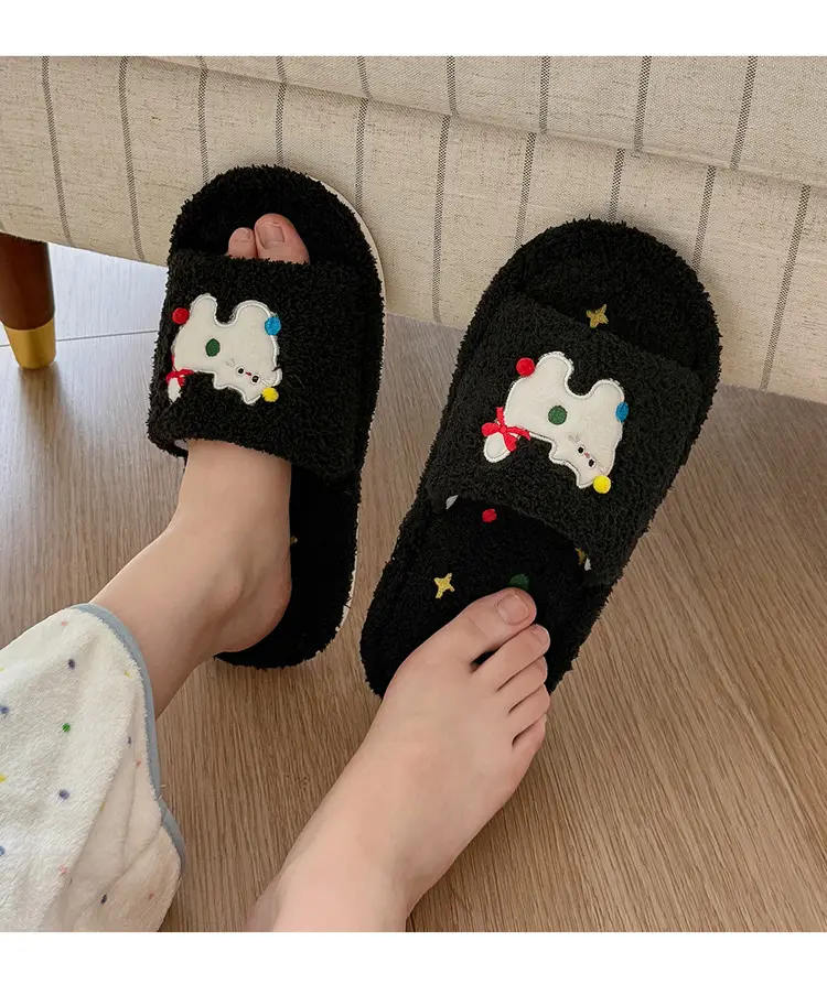 Cute Cotton Slippers for Women Autumn and Winter 2025 New Indoor Home Confinement Shoes Home Office Slippers Wholesale — feature 17