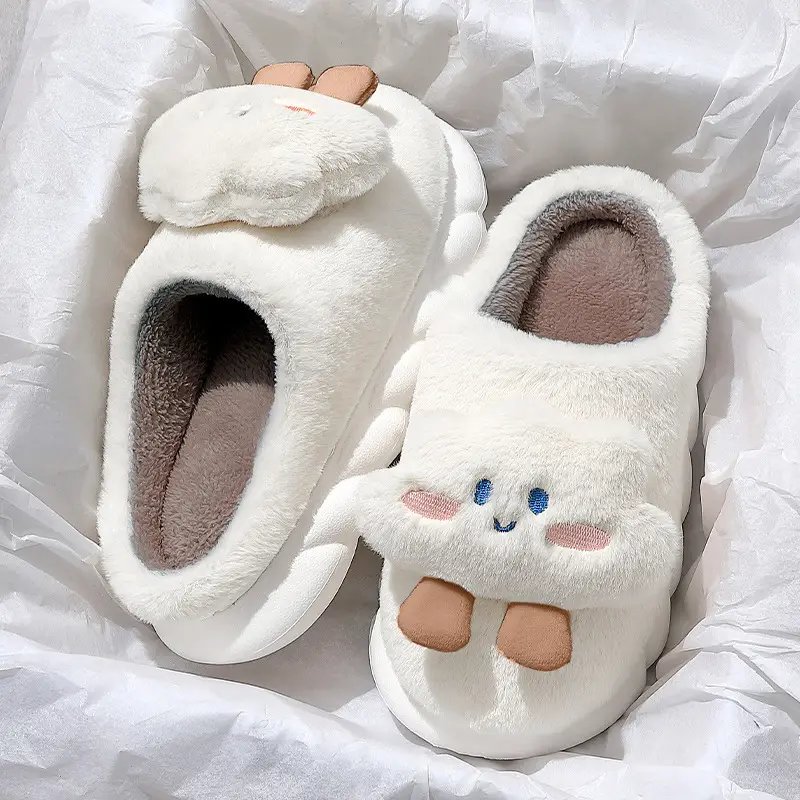 Cute Cotton Slippers for Women Autumn and Winter 2025 New Indoor Home Confinement Shoes Home Office Slippers Wholesale