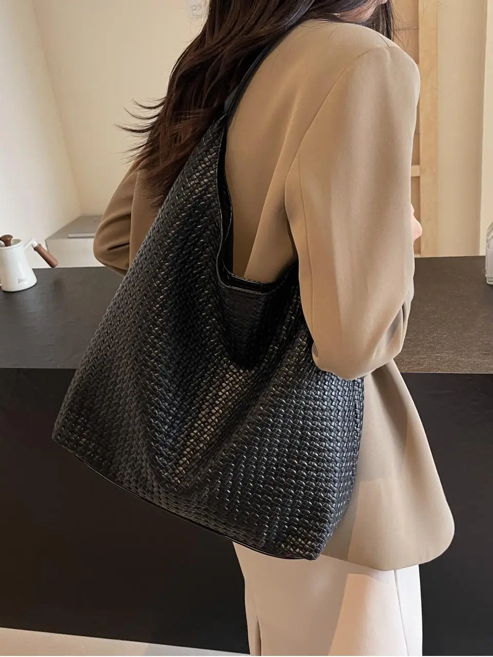 Cross-Border Woven Shoulder Bag Large Capacity 2026 - Image 5