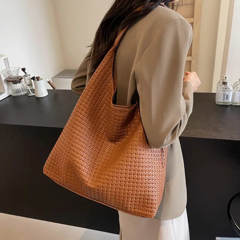 Cross-Border Woven Shoulder Bag Large Capacity 2026 - Image 2