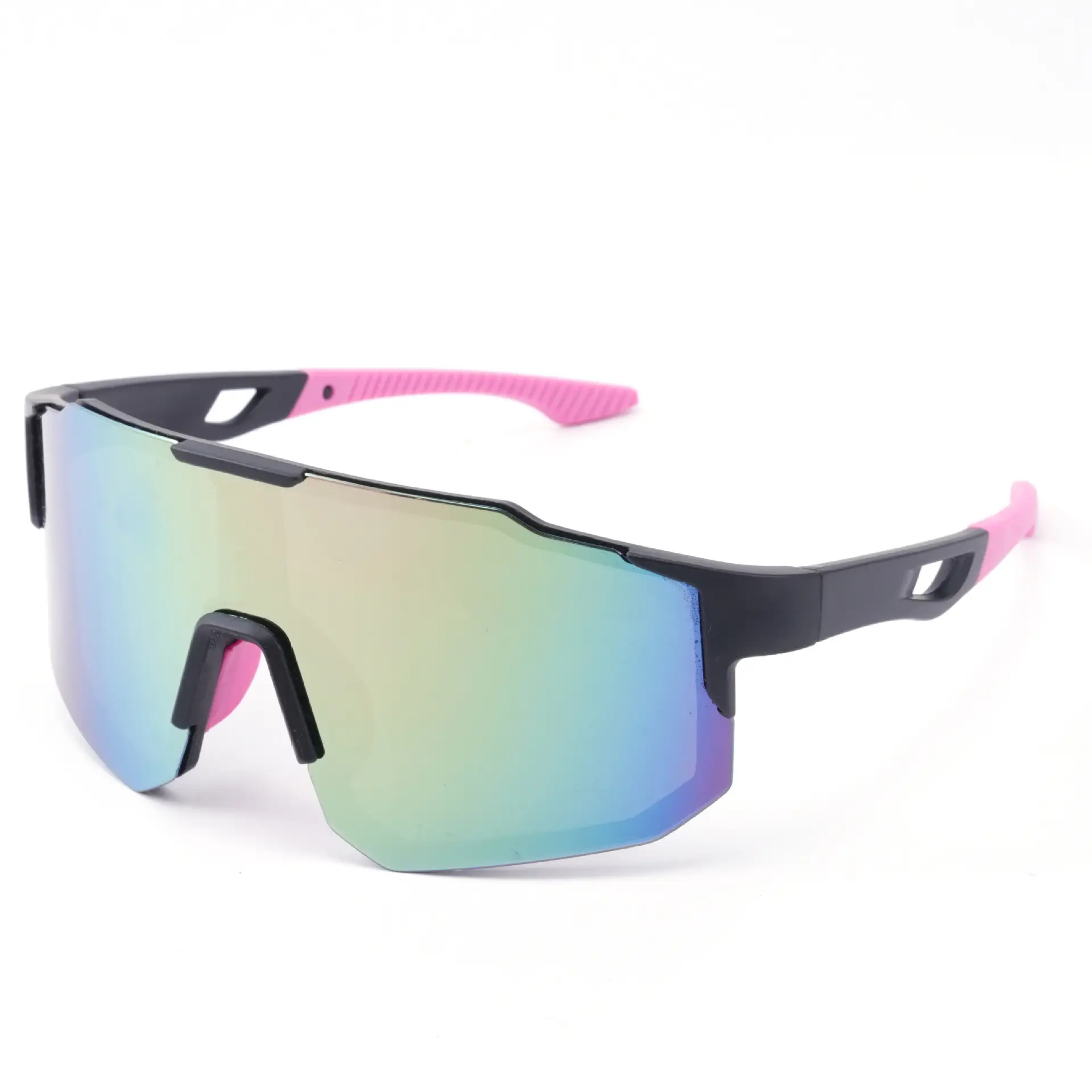 Cross-Border Outdoor Sports Sunglasses Blue Mirror Lensed Large Frame