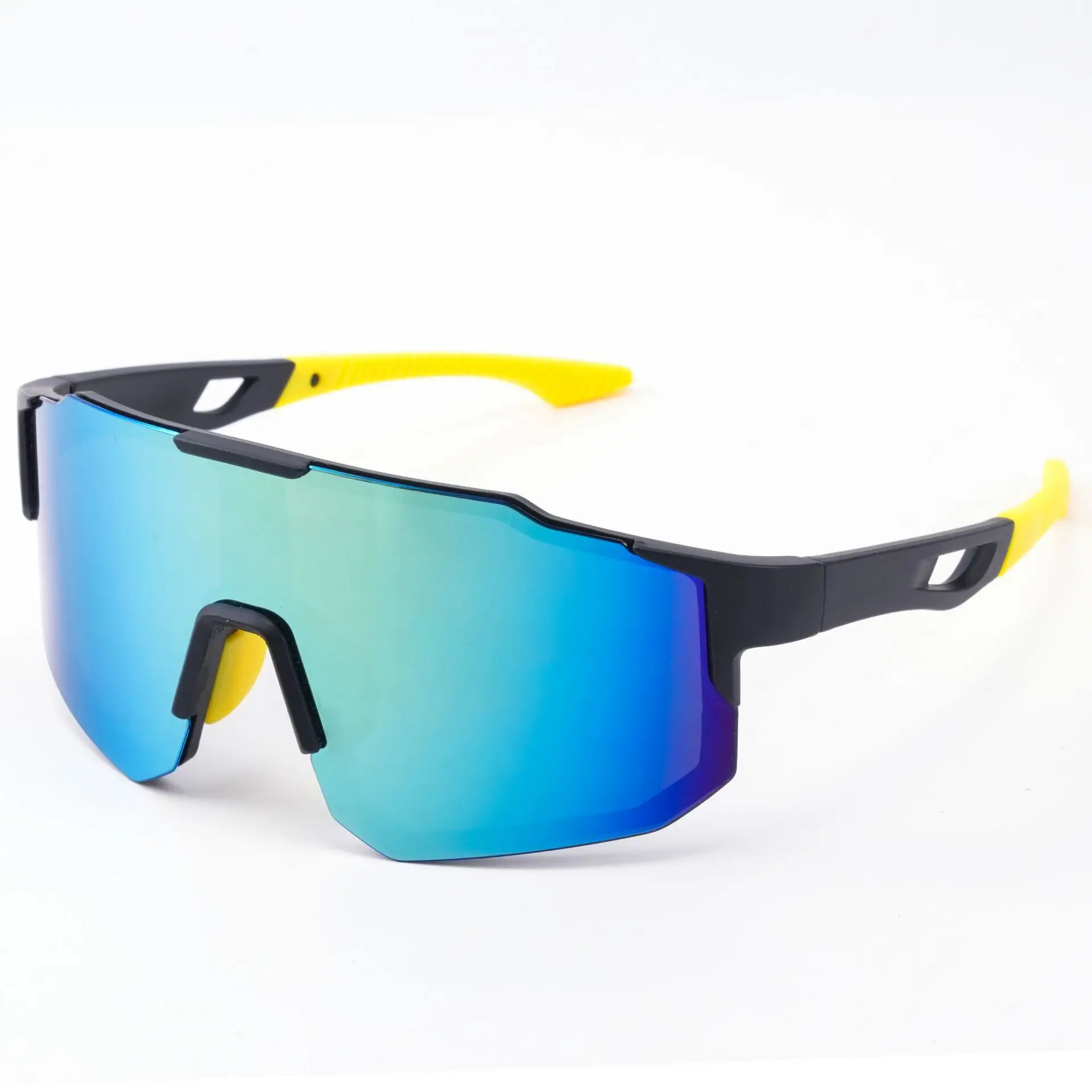 Cross-Border Outdoor Sports Sunglasses Blue Mirror Lensed Large Frame - Image 2