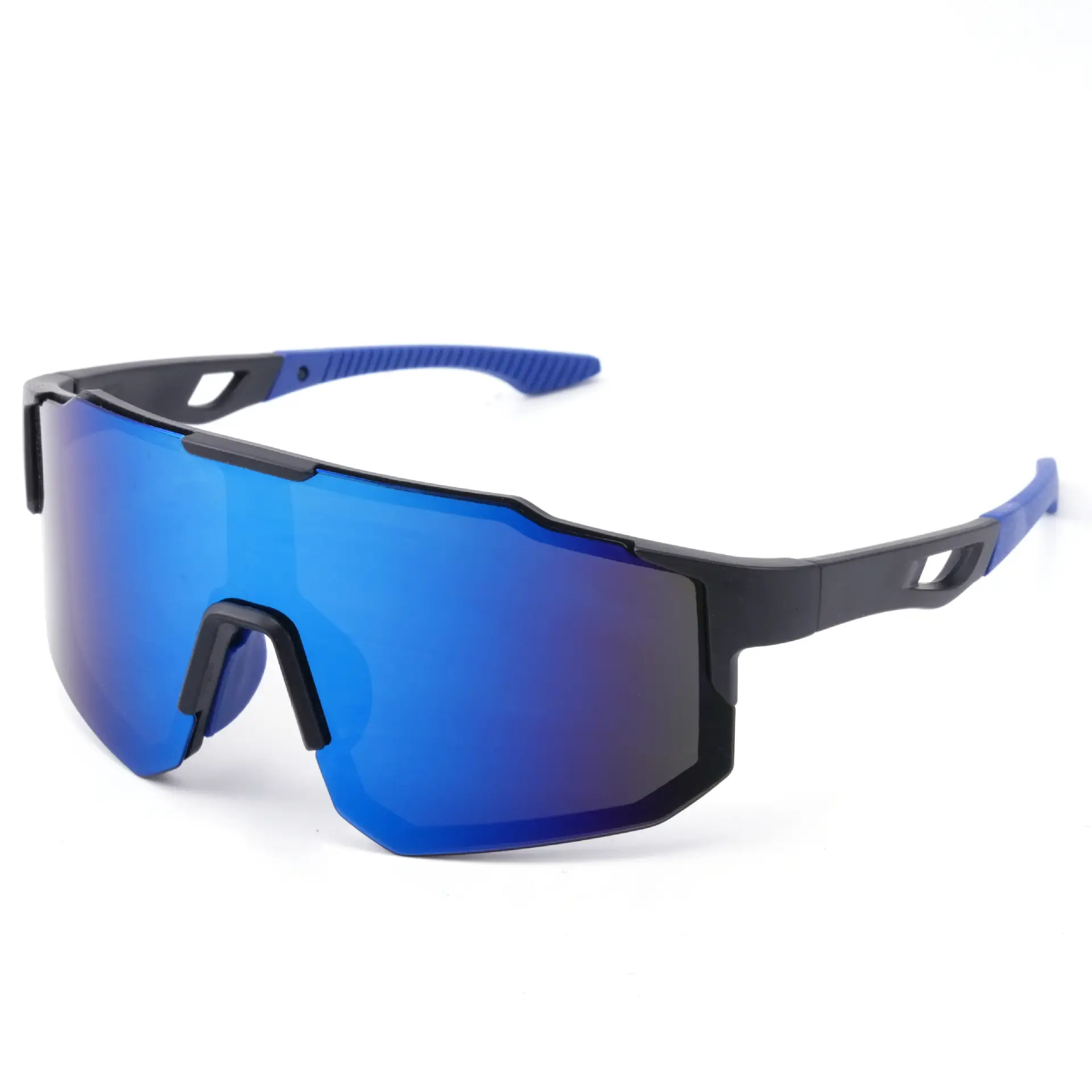 Cross-Border Outdoor Sports Sunglasses Blue Mirror Lensed Large Frame - Image 3