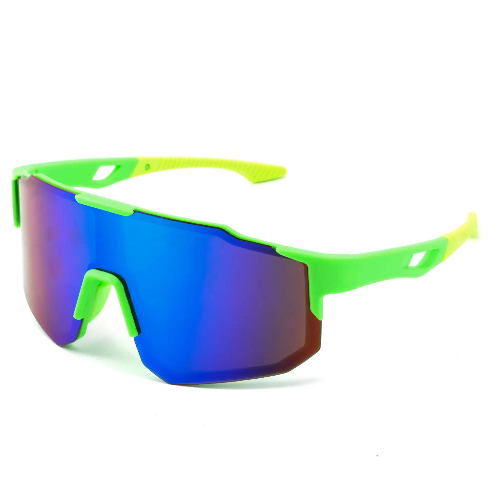 Cross-Border Outdoor Sports Sunglasses Blue Mirror Lensed Large Frame - Image 5