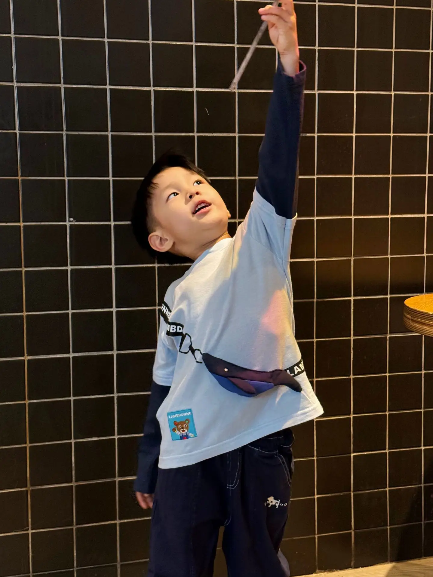 Boys' 2026 Spring T-Shirt Light Blue Long Sleeve Top — feature 13