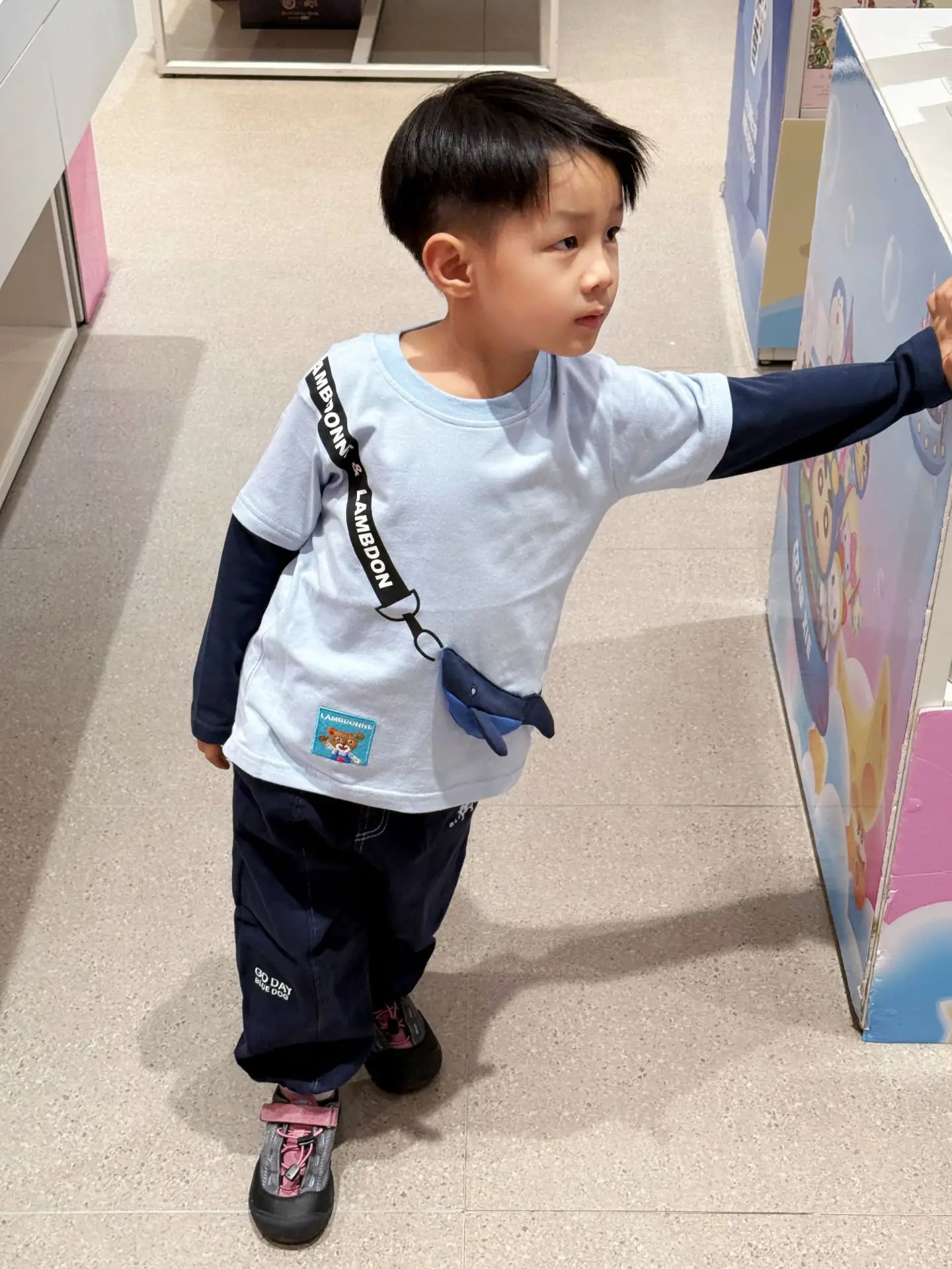 Boys' 2026 Spring T-Shirt Light Blue Long Sleeve Top — feature 6