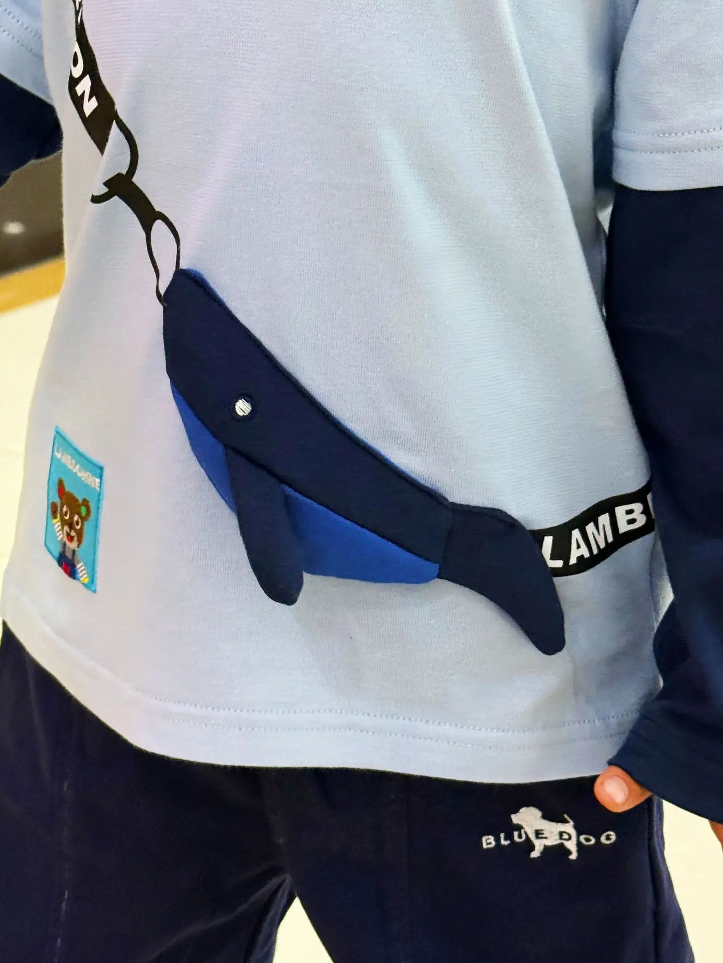 Boys' 2026 Spring T-Shirt Light Blue Long Sleeve Top — feature 7