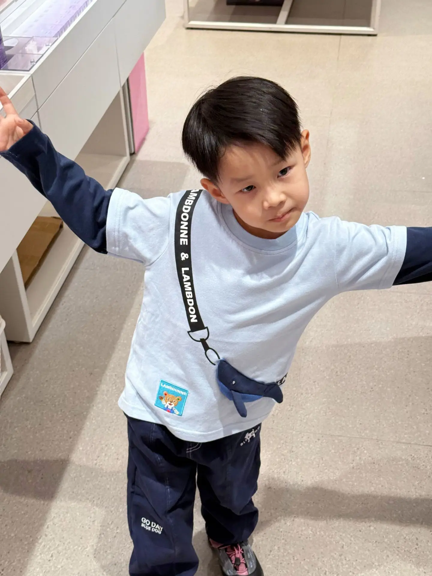 Boys' 2026 Spring T-Shirt Light Blue Long Sleeve Top — feature 8