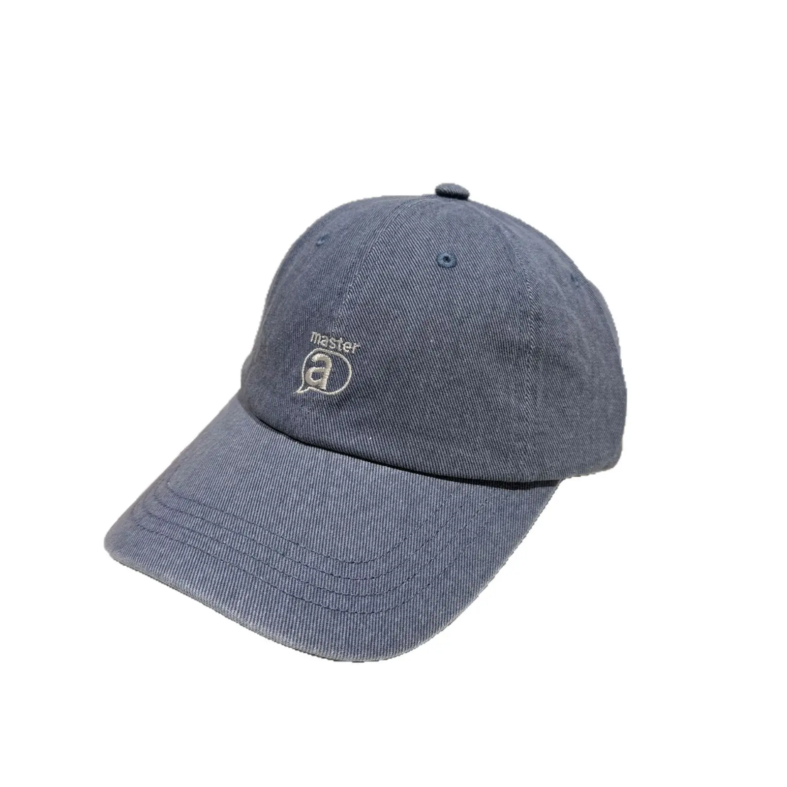Minimalist Letter Embroidery Duckbill Cap Blue Unisex - Image 8