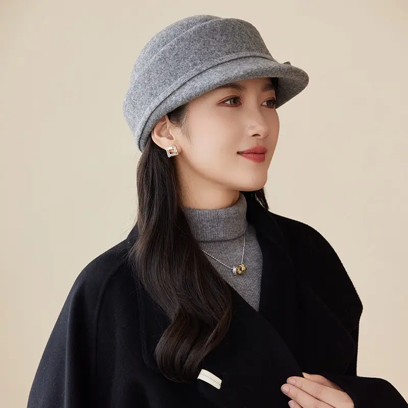 Women Wool Baseball Cap Light Luxury Winter Mom Hat — feature 17