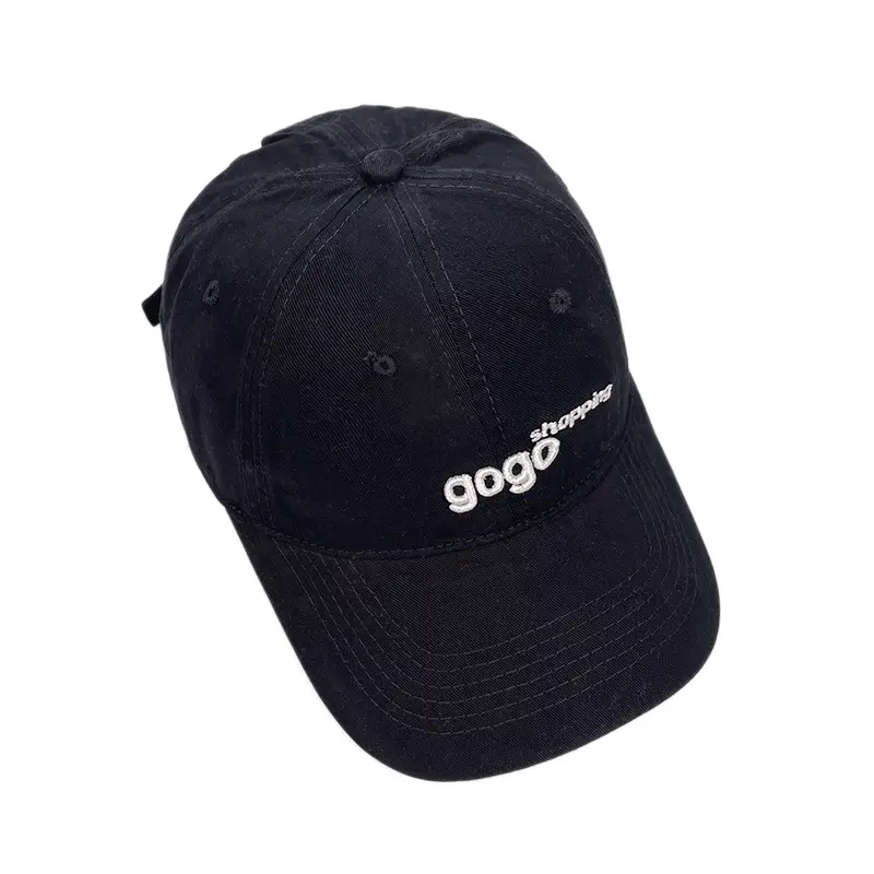 Korean Style Wash Cotton Baseball Cap for Women Men