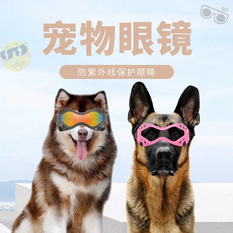 Medium-Sized Anti-UV Dog Sunglasses with Lens