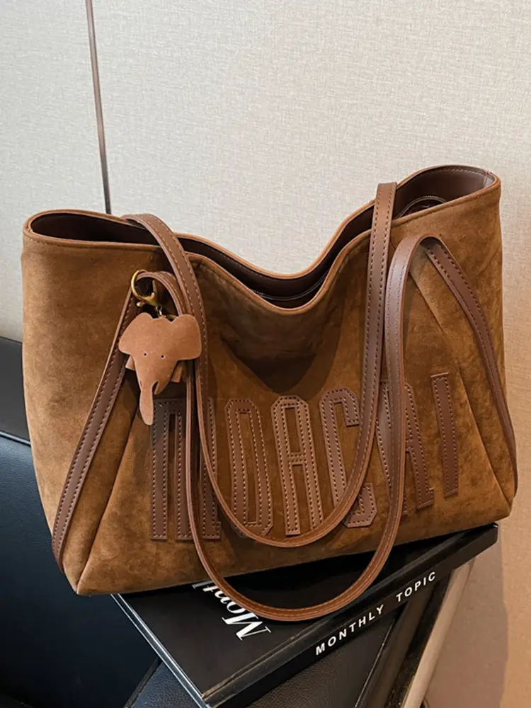 2025 New Retro Letter Shoulder Bag Women's Large Capacity - Image 4