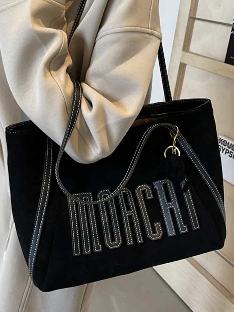 2025 New Retro Letter Shoulder Bag Women's Large Capacity - Image 6